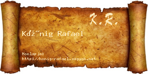 Kőnig Rafael névjegykártya